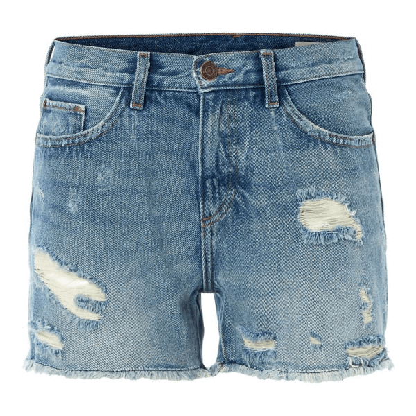 Ripped Denim Shorts