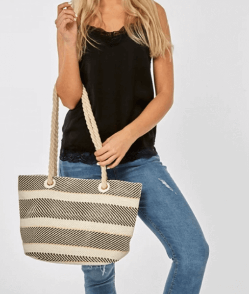Dorothy Perkins Beach Bag with Rope Handle