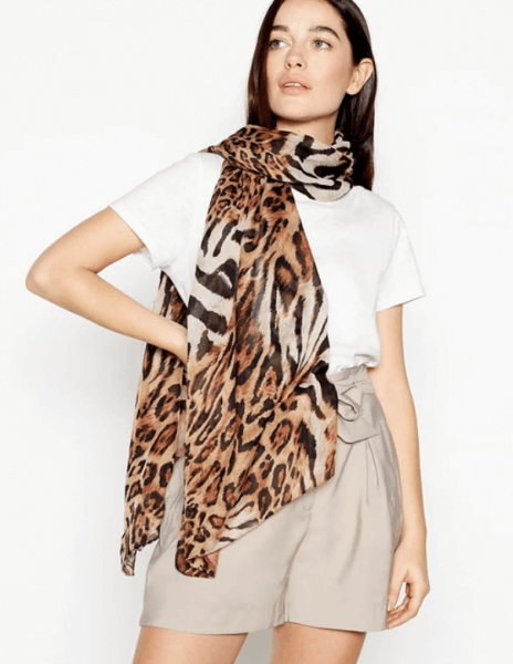 Principles Leopard Print Scarf