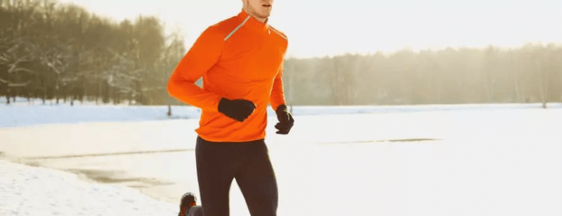 Man Running in the Winter
