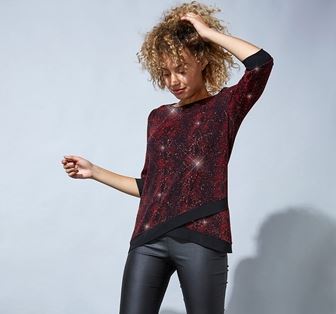 Animal Print Shimmer Top - Roman Originals