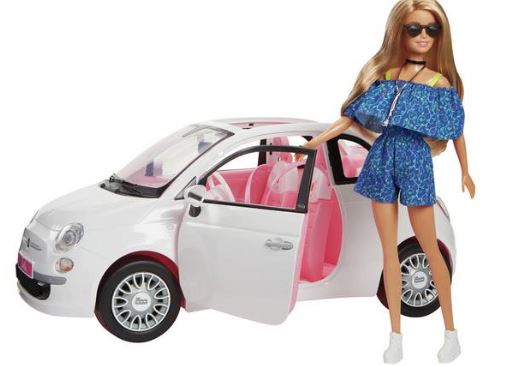 Barbie Fiat Car & Doll - Argos