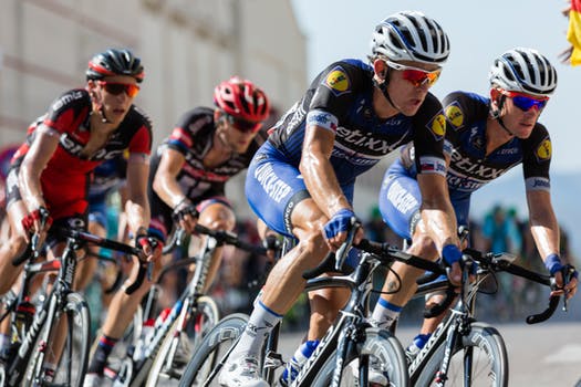 Group of Professional Cyclists