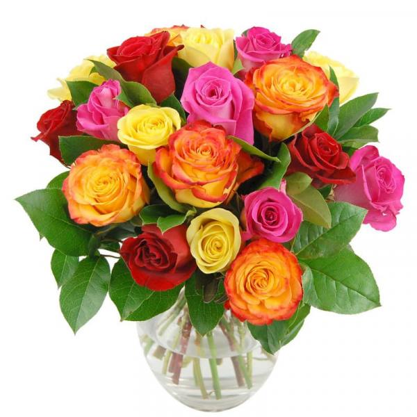 Rainbow Roses Bouquet - Clare Florist