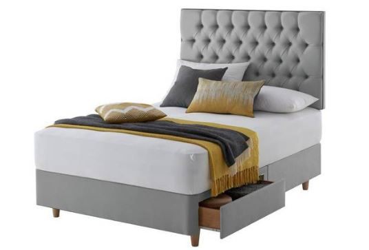 Sassaria 2 Drawer Double Divan & Headboard - Argos