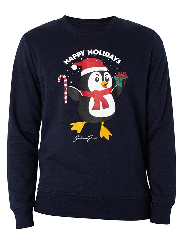 Jack & Jones Toon Penguin Xmas Sweatshirt from Standout
