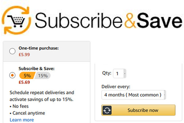 How do you get 15% on Amazon Subscribe and Save