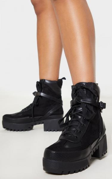 KARMEL BLACK BIKER BOOTS