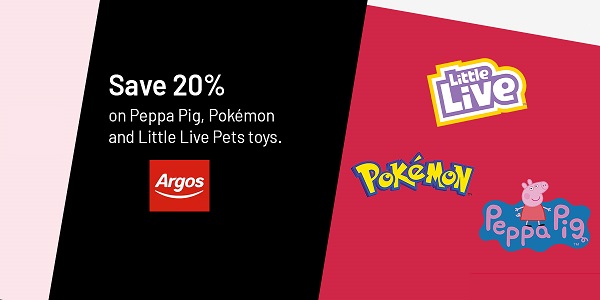 Argos Peppa Pig 20% off Code