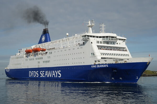DFDS ferry sailing on a European crossing