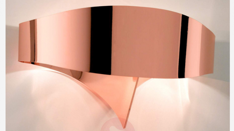 rose gold wall lamp