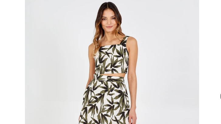 tropical print dress