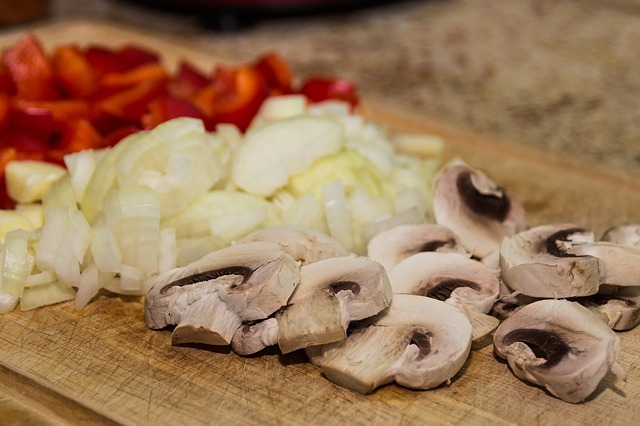 Chopped vegetables