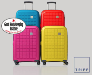 Blue and Pink Suitcases