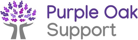 purple oak support logo