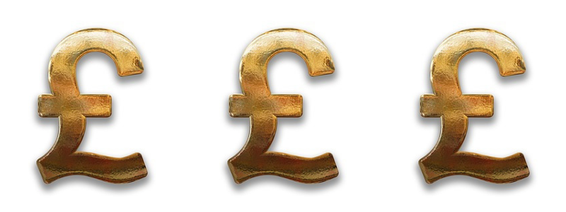 Gold Pound Signs