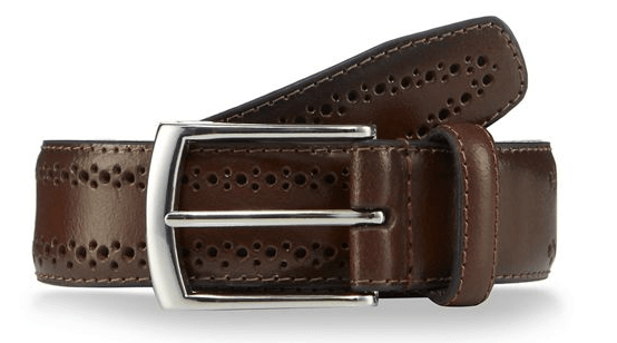 Silver Buckled & Perforated Belt
